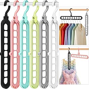 HEYHOUSE 6Pack 9-hole magic hangers