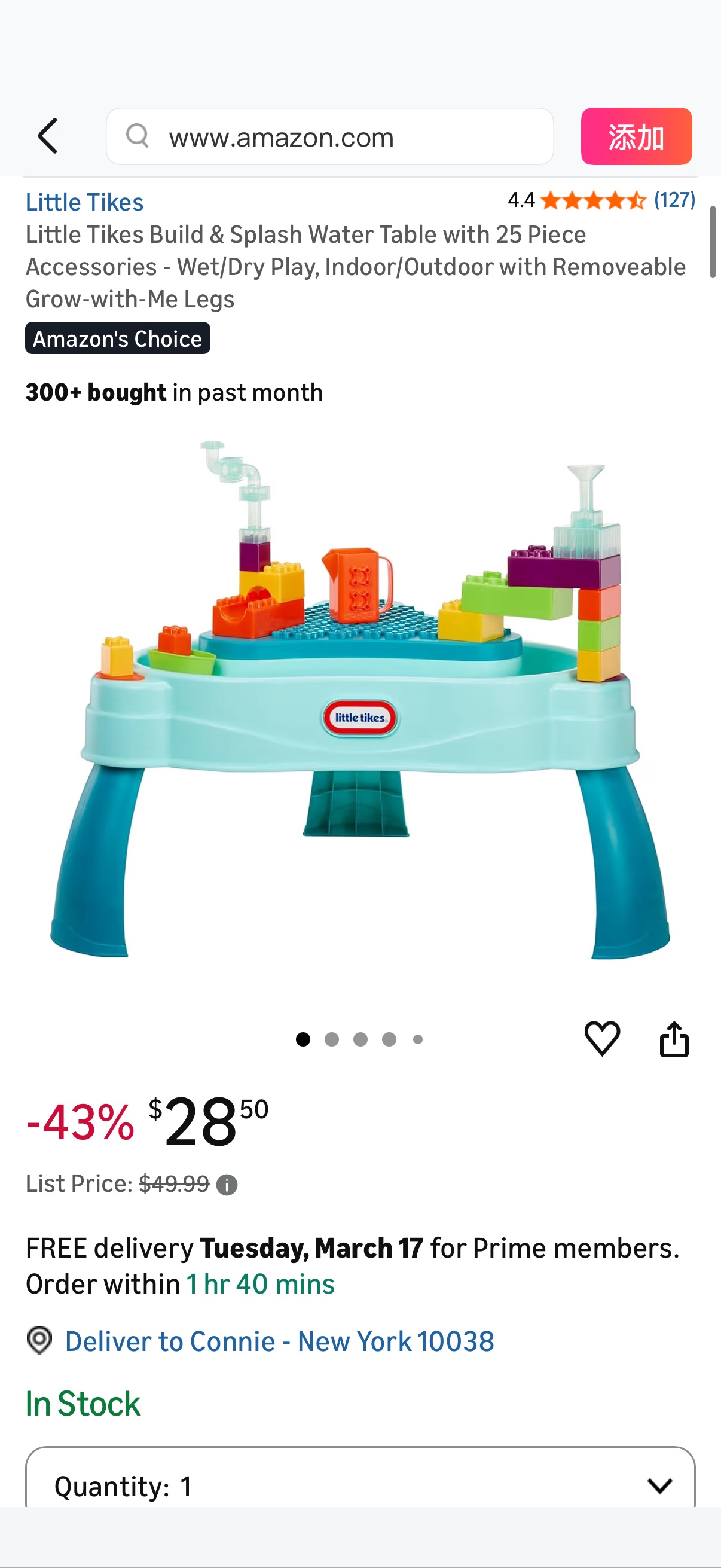 Amazon.com: Little Tikes Build & Splash Water Table with 25 Piece Accessories - Wet/Dry Play, Indoor/Outdoor with Removeable Grow-with-Me Legs : Toys & Games