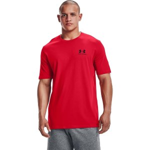 $11.89 Under Armour Men s UA Sportstyle Left Chest Short Sleeve Shirt XLT Red | Amazon.com