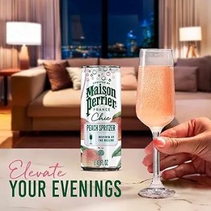 $9.1 Maison Perrier Chic Variety Pack Flavored Sparkling Beverage, Low Calorie, Mocktails, 12-Pack : Grocery & Gourmet Food
