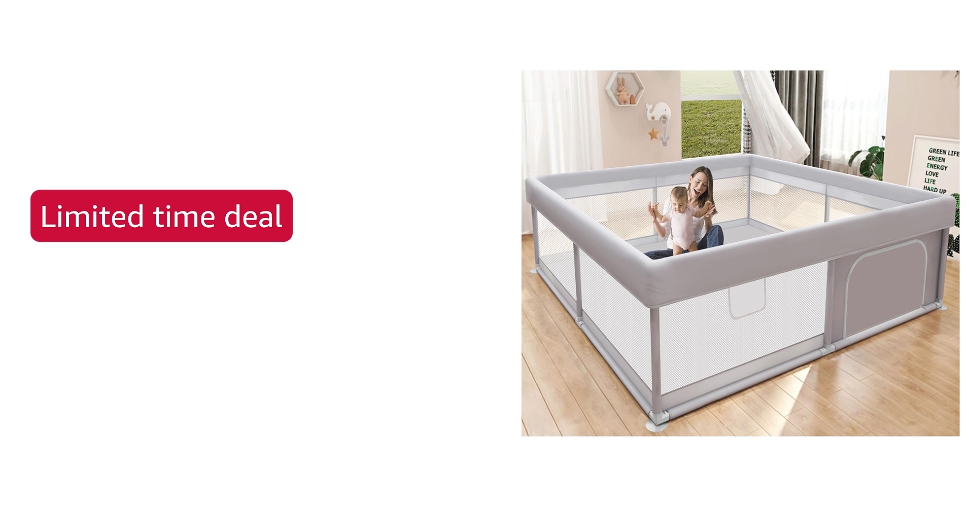 Hiaksedt Baby Playpen - A Spacious, Breathable Playpen for Babies and Toddlers