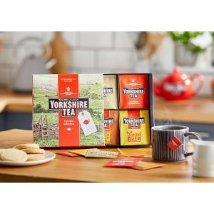 $6.79 Amazon.com : Yorkshire Tea Assorted Teas Sampler, Variety Gift Box, Individually Wrapped Bags, 20 Count (Pack of 1), Gold, Red, Caramelised & Malty Biscuit Brews, Caffeinated, Enjoy Hot or Iced, 20 Te