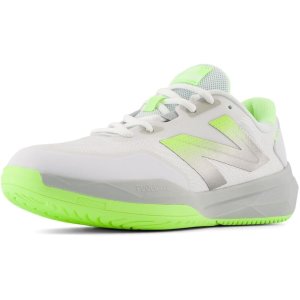 $33.08 Amazon.com | New Balance Women s FuelCell 796 V4 Hard Court Tennis Shoe, White/Bleached Lime Glo/Brighton Grey, 5.5 W | Tennis & Racquet Sports