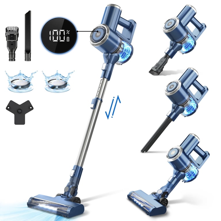 PrettyCare Cordless Stick Vacuum Cleaner, 2600mAh 6-in-1 Lightweight Upright for Carpet Hard Floor Pet Hair W200 Upgraded - Walmart.com