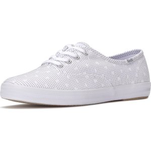 $20.36 Keds Women s Champion Canvas Lace Up Sneaker Fashion Sneaker, White Seed Stripe, 5 | Fashion Sneakers