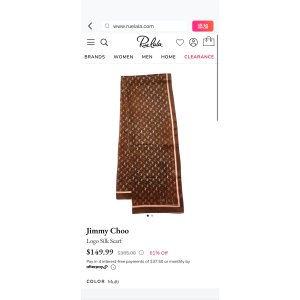 $149.99 Rue La La - Jimmy Choo - Logo Silk Scarf