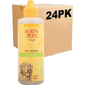 $50.23 Amazon.com : Burt s Bees for Pets Natural Ear Cleaner for Dogs with Peppermint and Witch Hazel, 99.7% Natural Origin Formula, Dog Ear Cleaning Solution for Dogs and Puppies, 4 Fl Oz - 24 Pack : Pet Su