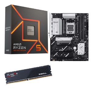 $280.48 AMD Ryzen 5 7600X, ASUS B650E Max Gaming WiFi, G.Skill 16GB DDR5 6000, Computer Build Bundle - Micro Center