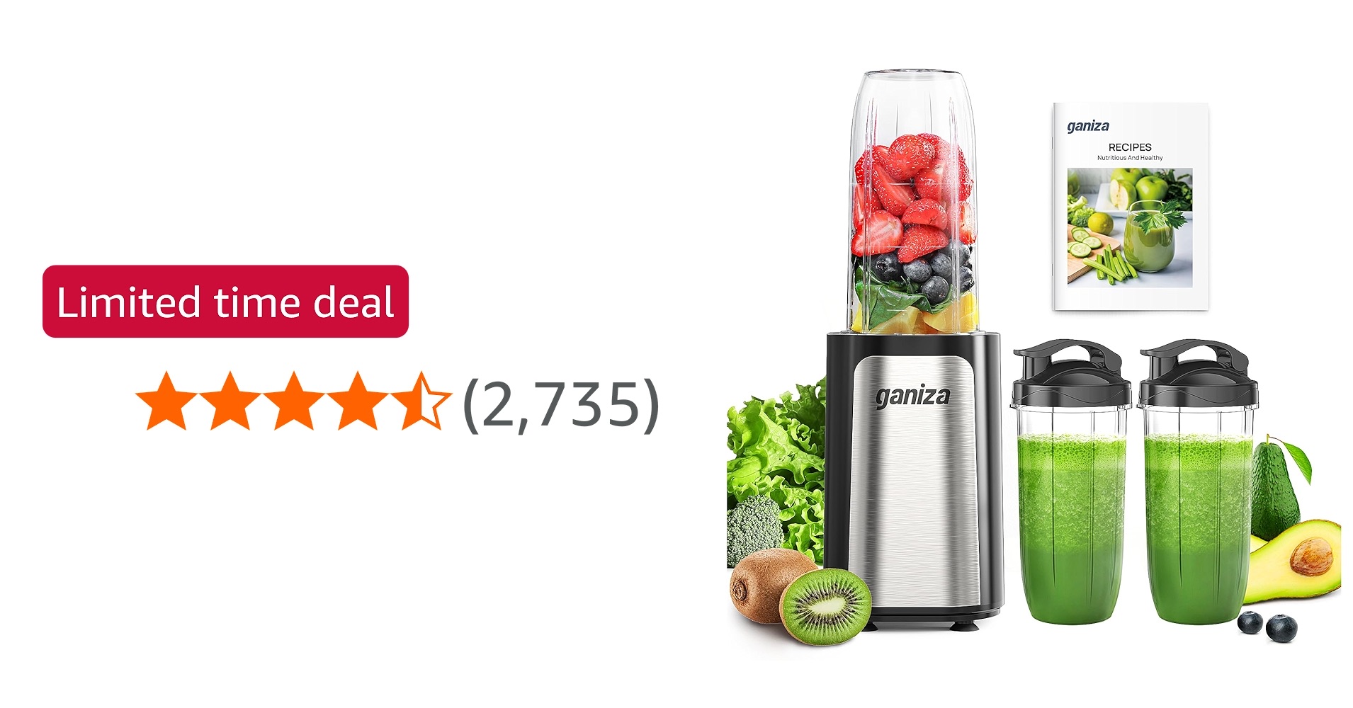 Ganiza Blender for Smoothies - Powerful and Portable