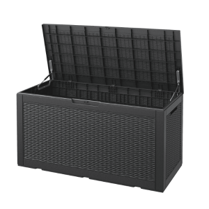 $59.99  BiFanuo 100 Gallon Deck Box, Waterproof Resin Outdoor Storage, Lockable Large Patio Container, 48.2  x21.2  x24.4  - Walmart.com