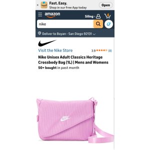 $23.2 Nike Heritage Magnetic Crossbody Bag, Black/Black/White, MISC : Clothing, Shoes & Jewelry