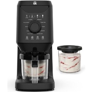 $119.99 Amazon.com: Rellytech Homemade Ice Cream Maker Machine - 12-in-1 Ice Cream Maker with 2 Pint Containers & Lids, Gelato, Sorbet and Frozen Yogurt Maker, Self-Cleaning, Pre-freeze for 24 H