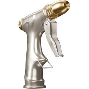 $20.71 FANHAO Upgraded Garden Hose Nozzle Sprayer, 100% Heavy Duty Metal Handheld Water Nozzle High Pressure in 4 Spraying Modes for Watering Plants and Lawn, Car Washing, Patio and Pet : Everything Else