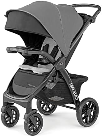 Amazon.com : Chicco Bravo LE ClearTex Full-Size Stroller for Babies and Toddlers, UPF-Rated Canopy, GREENGUARD Gold Certified, Lightweight, One-Hand Compact Fold, Pewter/Grey : Baby