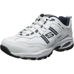$47.2 Amazon.com | Skechers Men s Vigor 2.0 Serpentine, White/Navy, 10 Wide | Fashion Sneakers