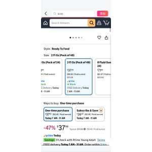 $37.98 Amazon.com: Enfamil NeuroPro Ready-to-Use Baby Formula, Ready to Feed, Brain and Immune Support with DHA, Iron and Prebiotics, Non-GMO, 2 Fl Oz (Pack of 48) : Everything Else