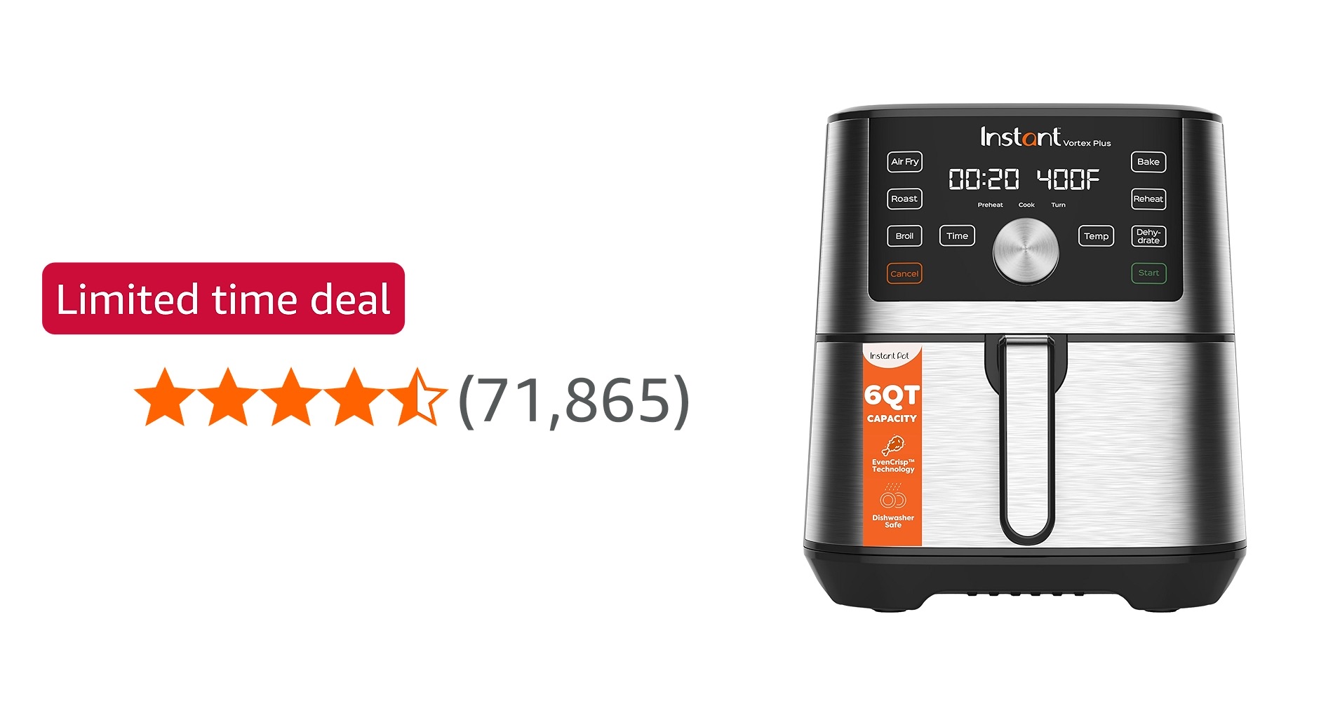 Instant Pot Vortex Plus 6QT XL Air Fryer - Versatile and Convenient