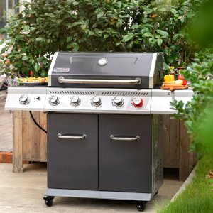 $350.77 Royal Gourmet 5-Burner Gas Grill with Sear Burner & Side Burner, 64,000 BTU Cabinet Style Gas Grill, Grey & Reviews | Wayfair