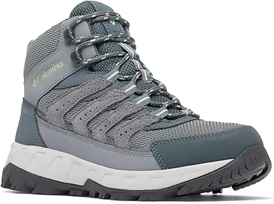 Amazon.com | Columbia Womens Strata Trail Mid Waterproof, Titanium Grey Steel/Sage Leaf, 10.5 | Hiking Boots