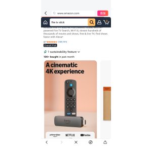 $29.99 Amazon.com: Amazon Fire TV Stick 4K Plus (newest model) with AI-powered Fire TV Search, Wi-Fi 6, stream hundreds of thousands of movies and shows, free & live TV, find shows faster with Alexa+
