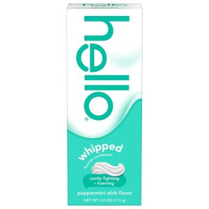 $5.96 hello Whipped Fluoride Toothpaste, Minty Foam Toothpaste, Peppermint Stick, 4.0 oz - Walmart.com