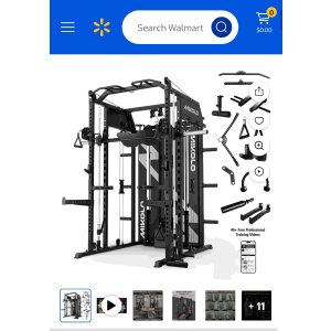 $1259.98 Mikolo Horus Functional Trainer & Smith Machine, 2×2 Uprights (33 Holes), Dual 132LBS Weight Stack, Dual High/Low Cables, Full Body Workout Home Gym - Walmart.com