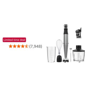 $35 Immersion Blender Handheld Set by turelar - Powerful and Versatile