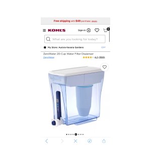 $26.99 ZeroWater 20-Cup Water Filter Dispenser