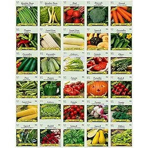 $8.54 Amazon.com : 30 Packs of Deluxe Valley Greene Heirloom Vegetable Garden Seeds Non-GMO(Guaranteed 30 Different Varieties as Listed) : Patio, Lawn & Garden