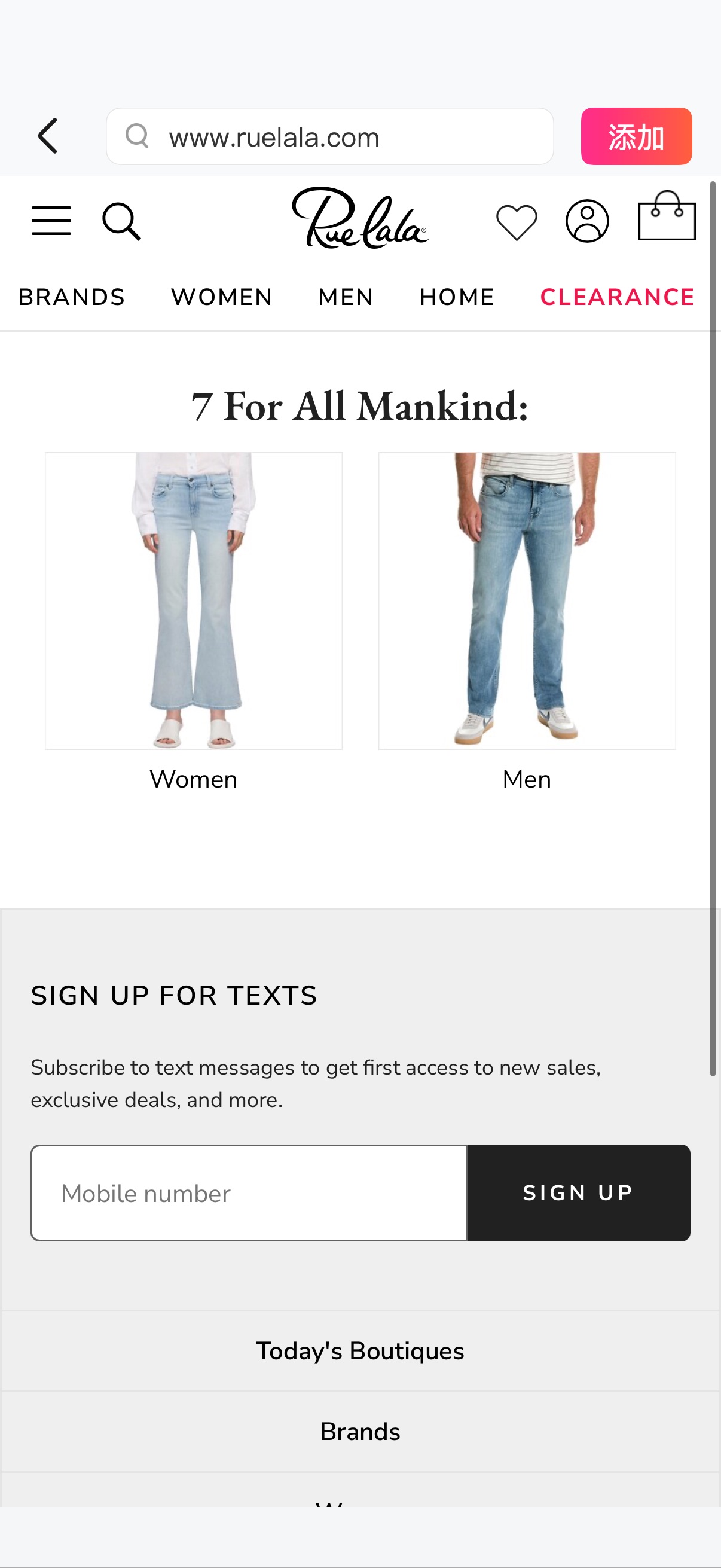 Rue La La — 7 For All Mankind:
