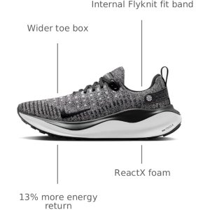 $74.96 Amazon.com | Nike InfinityRN 4 Women s Road Running Shoes (DR2670-003, Black/White/Black) Size 8.5 | Road Running