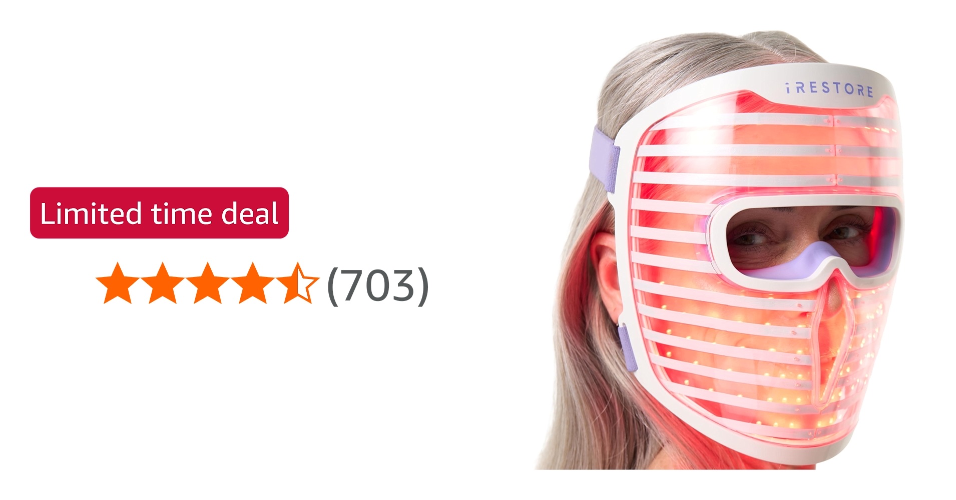 iRestore LED Face Mask - Radiant, Youthful Skin with Light Therapy