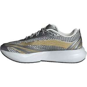 $23.32 Amazon.com | adidas Women's Lightblaze Glow, White/Silver Metallic/Matte Gold, 5.5 | Fashion Sneakers