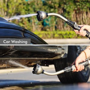 $23.68 Amazon.com : RESTMO Watering Wand Heavy Duty, Metal Garden Hose Wand with 10 Spray Patterns, 15-Inch Long Hose Nozzle Sprayer with Thumb Flow Control, Ideal to Water Hanging Baskets and Shrubs : Patio
