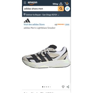$40.29 Adidas Mens Lightstride Sportswear, Alumina/Black/White, 11 | Fashion Sneakers