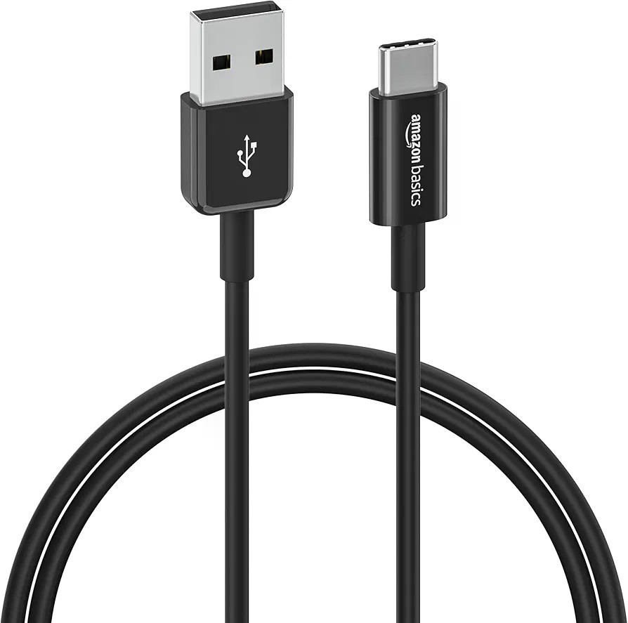 Amazon Basics USB-C to USB-A 2.0 Fast Charger Cable, 480Mbps Data Transfer Speed, USB-IF Certified, for Apple iPhone 16/15, iPad, Samsung Galaxy, Tablets, Car, 3ft, Black : Electronics