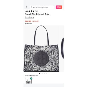 $182 Tory Burch Small Ella Printed Tote | Nordstrom