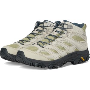 $107.95 Merrell Men s Moab 3 Mid Waterproof Hiking Shoe, Talc, 13 | Hiking Boots