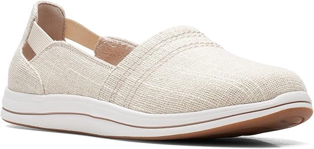 Amazon.com | Clarks CloudSteppers Women's Breeze Step II Loafer, Natural Interest, 9 Wide US | Loafers & Slip-Ons