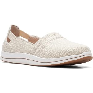 $49.21 Amazon.com | Clarks CloudSteppers Women s Breeze Step II Loafer, Natural Interest, 9 Wide US | Loafers & Slip-Ons