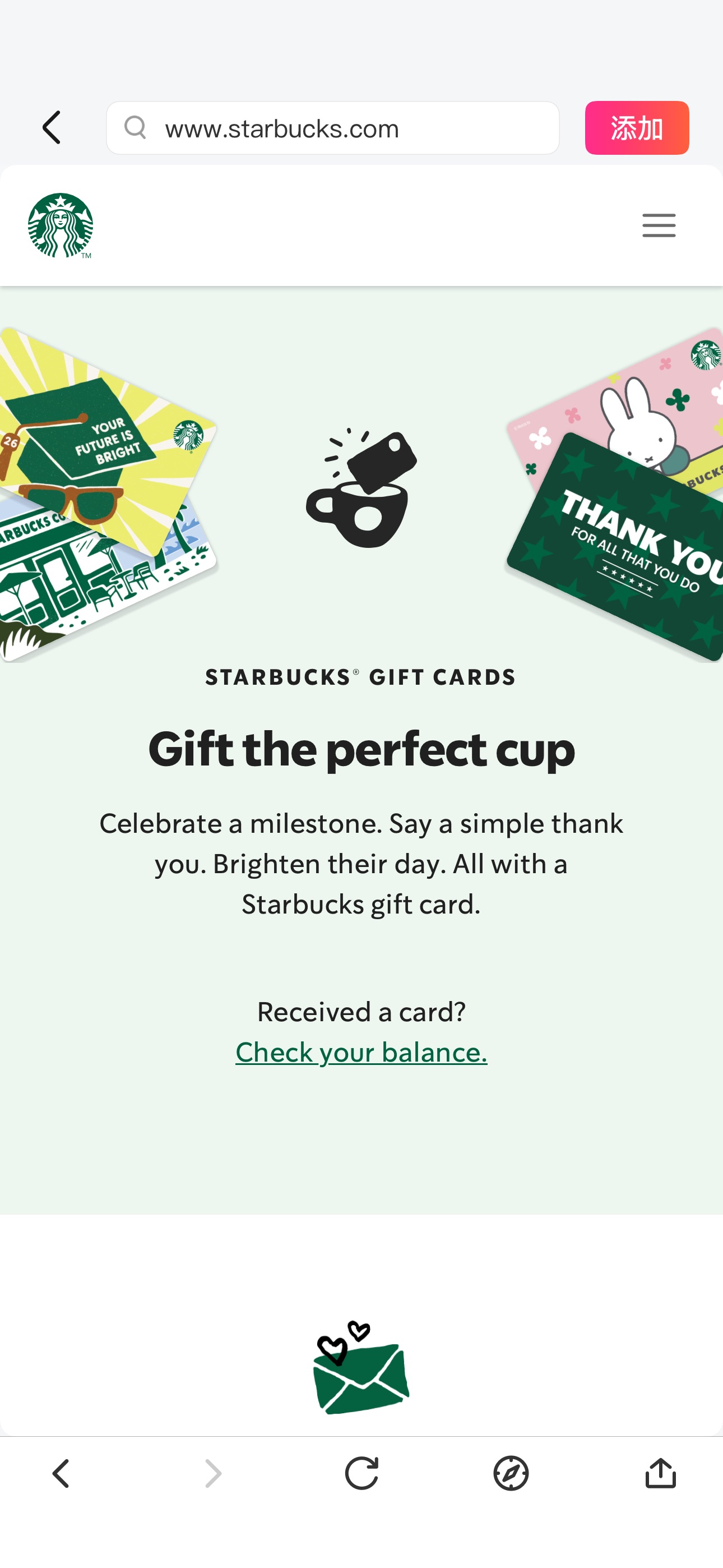 Gift Cards: Starbucks Coffee Company