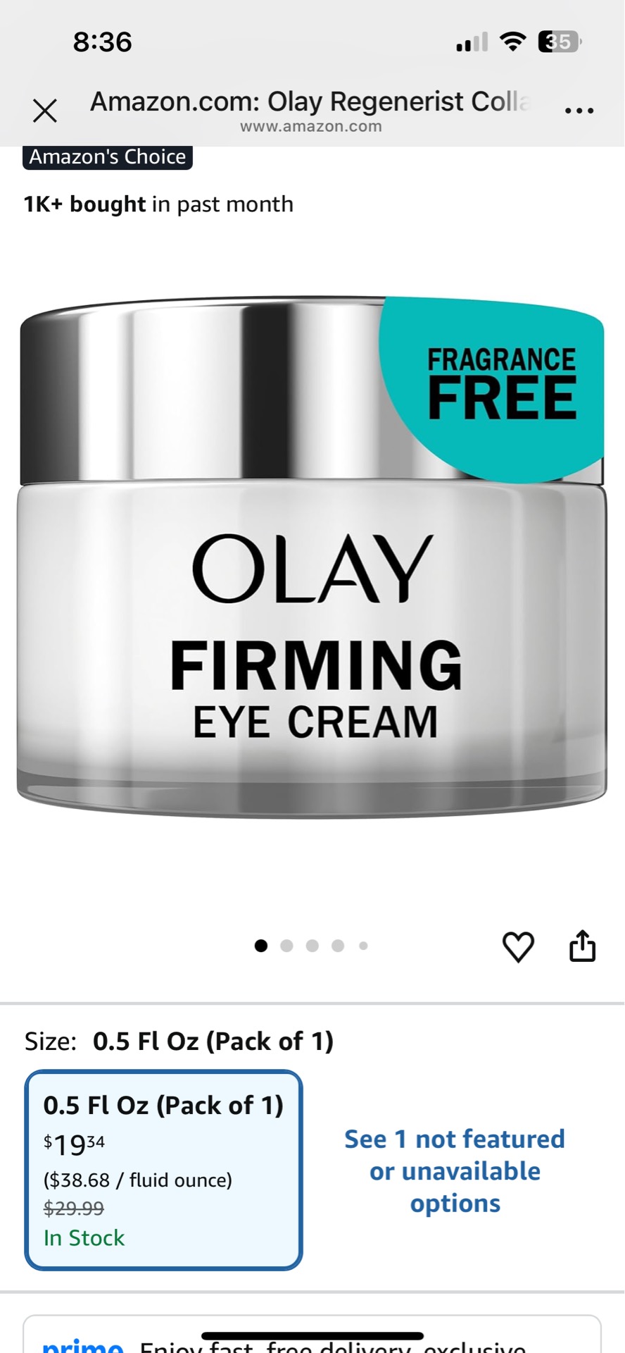 Amazon Olay 产品、买2件减20