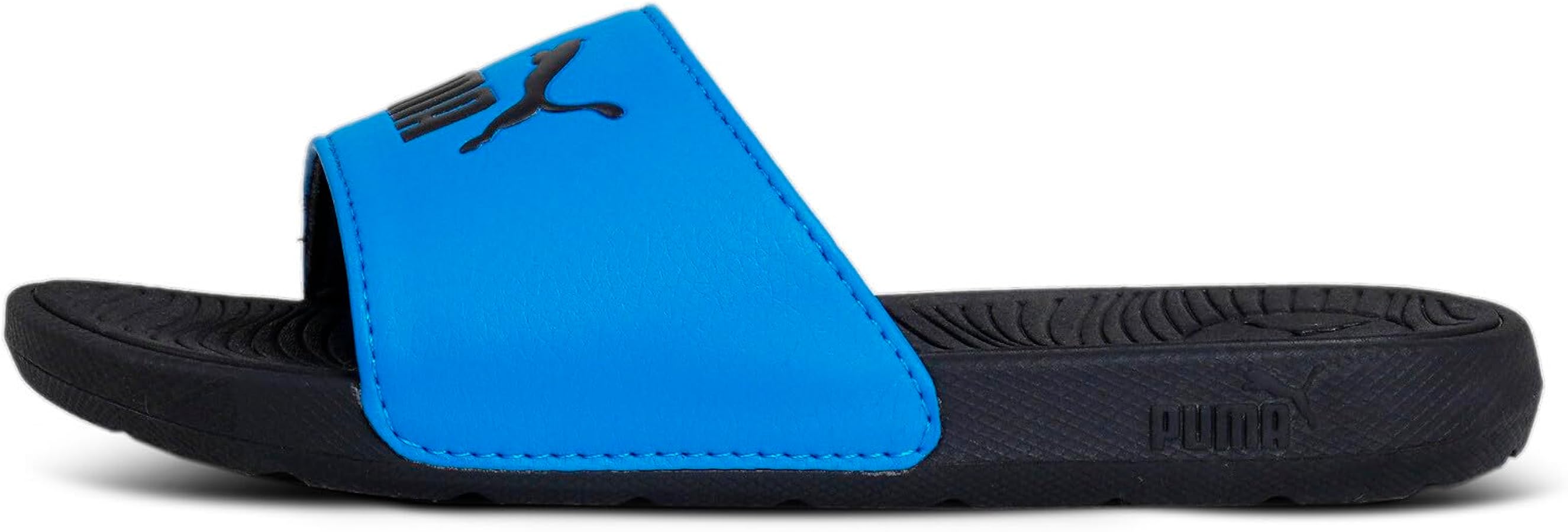 PUMA Cool Cat Sandal Slides Sandal Slides, Future Blue Black, 4 US Unisex Big Kid | Sandals