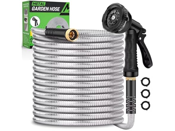 Kebose Stainless Steel Garden Hose | 50ft | 3/4in