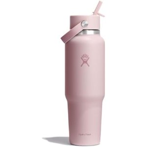 $37.49 Amazon.com : Hydro Flask Travel Water Bottle - Insulated Stainless Steel - Wide Straw Lid, Non Spill, Leakproof in 40 Oz Trillium Pink : Sports & Outdoors