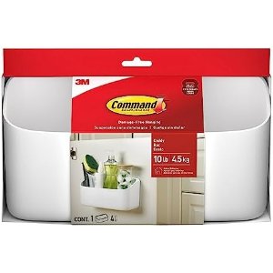 $9.50 Amazon.com: Command 10 Lb Large Organizing Caddy with 4 Strips, 9.91" x 3.38" x 5.15", Heavyweight Damage-Free Hanging for Organizing Cleaning Supplies, Closet, and Pantry : P