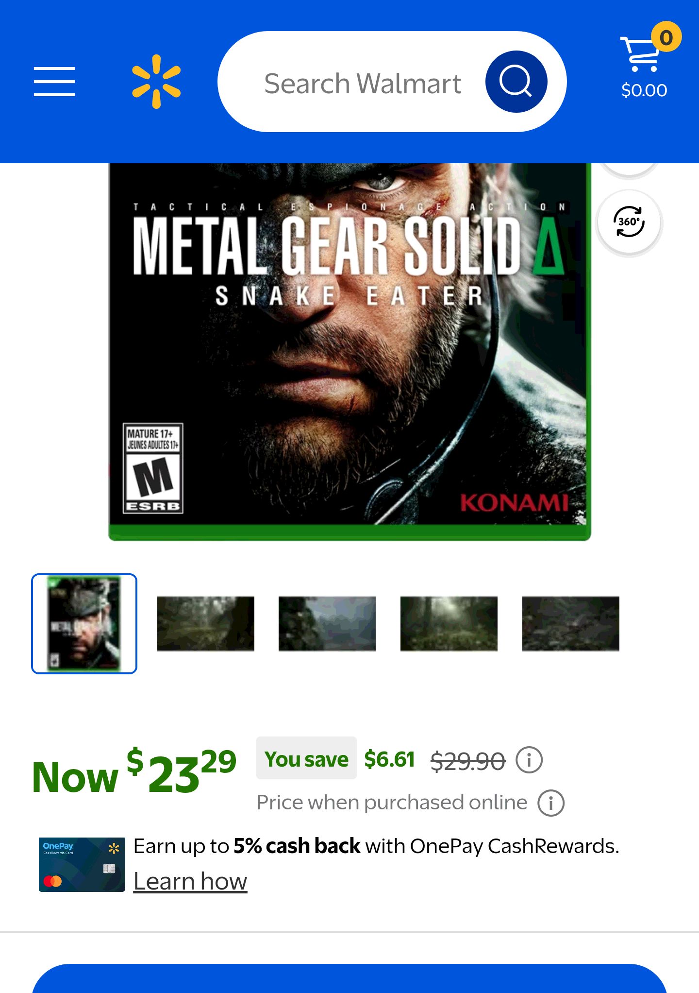 Konami Metal Gear Solid: Snake Eater Tactical Edition, Xbox Series X - Walmart.com