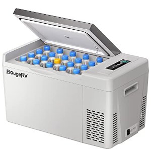 $159.99 BougeRV 12 Volt Refrigerator 12V Car Fridge 23 Quart Portable Freezer Compressor Cooler 12/24V DC 110~240 Volt AC for Truck Van RV Camper SUV Travel Camping Road Trips Tailgating -7℉~50℉ : Automotive