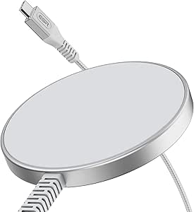 Amazon.com: ESR HaloLock for Magsafe Charger, 15W Wireless Charger, Wireless Charging Pad for iPhone 15/14/13/12, AirPods 4/3/Pro/Pro 2, Galaxy S25, Strong Magnetic Charging Pad with Type-C 