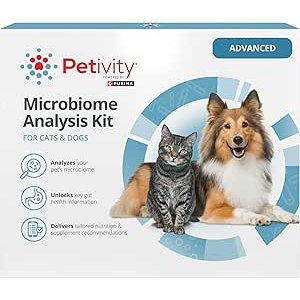 $31.90 Amazon.com: Petivity Microbiome Analysis Kit — Advanced for Cats and Dogs, Powered by Purina - 4.8 oz. Box : Toys & Games